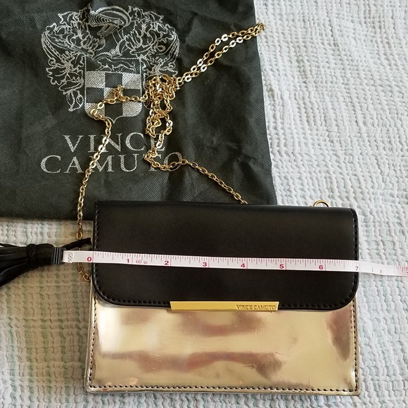 Vince Camuto Tassel Crossbody Black/Silver Bag - Picture 4 of 6